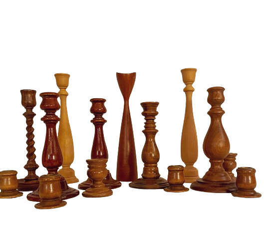 Mixed Wood Candlestick Collection