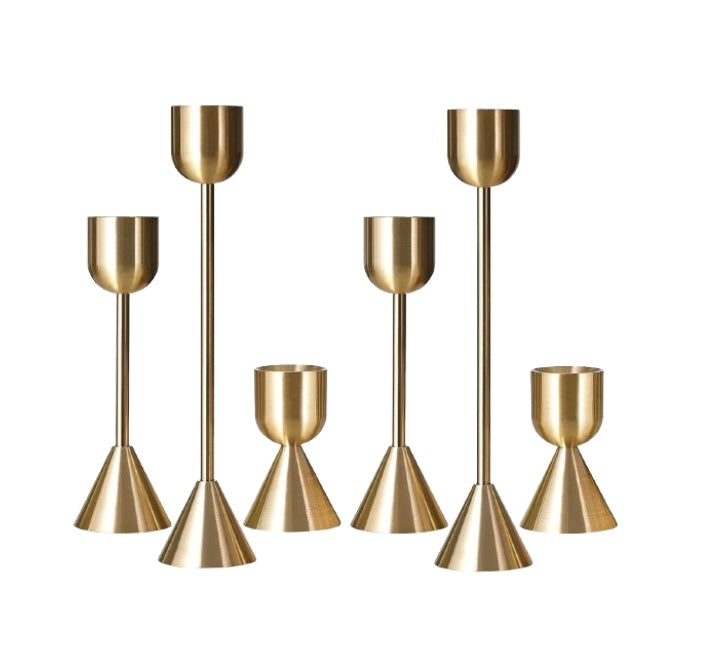 Modern Gold Candlestick Collection