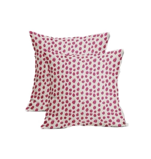 Pink Spots Pillow Pair