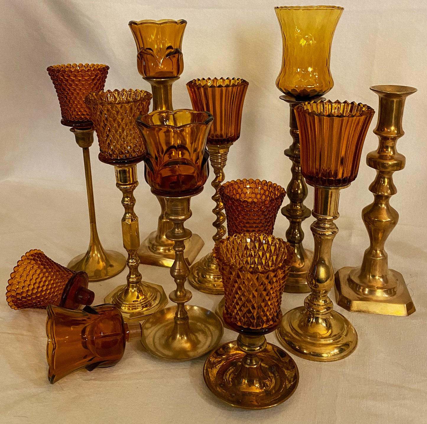 Amber Peg Votive Collection