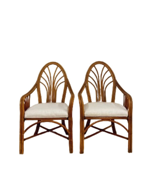 Boho Linen Chair Pair