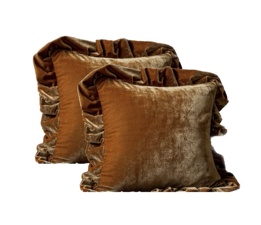 Amber Velvet Pillow Pair