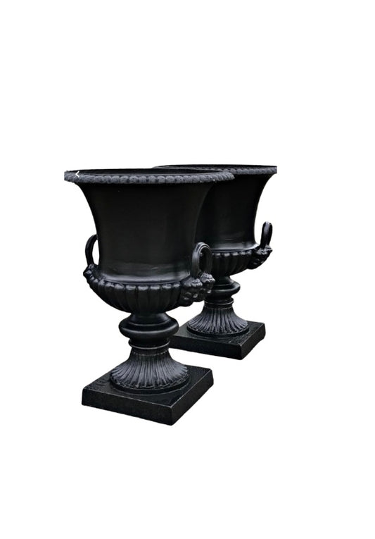 Caviar Floor Urn Pair