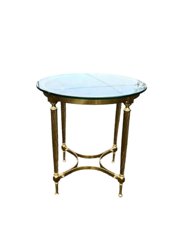 Brass & Glass Side Table