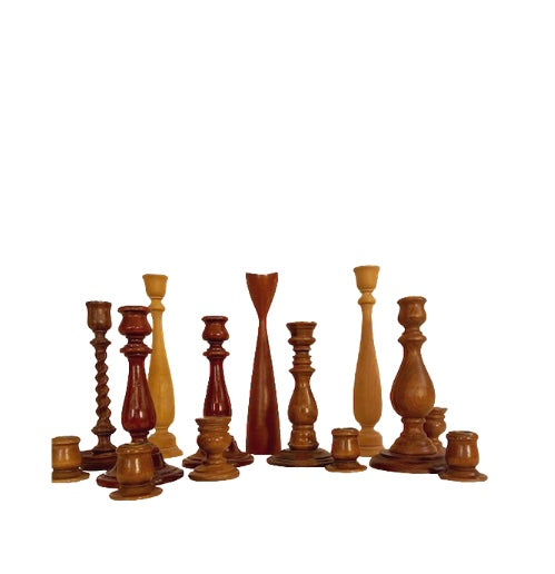 Mixed Wood Candlestick Collection