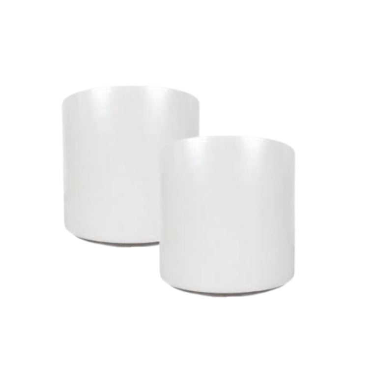 Marshmallow Floor Planter Pair