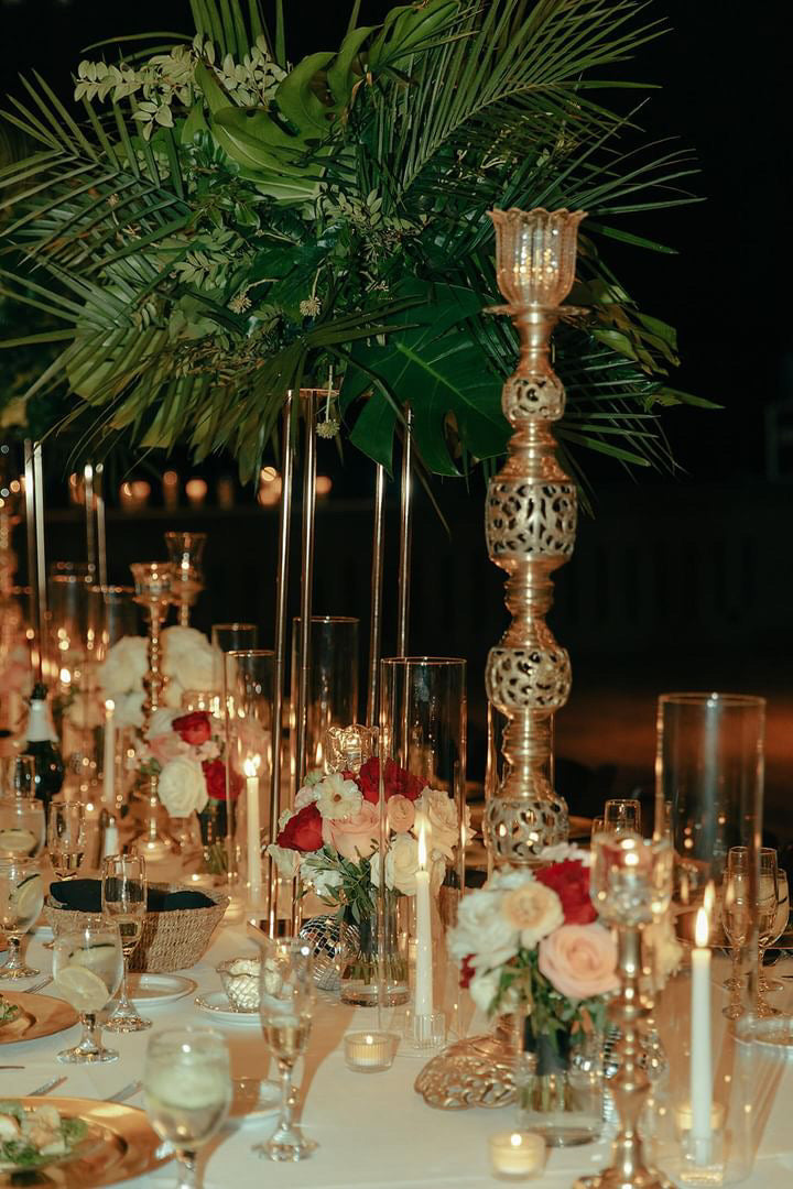 Polished Brass Candle Pillar