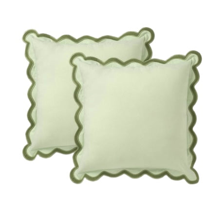 Grassy Scallop Pillow Pair