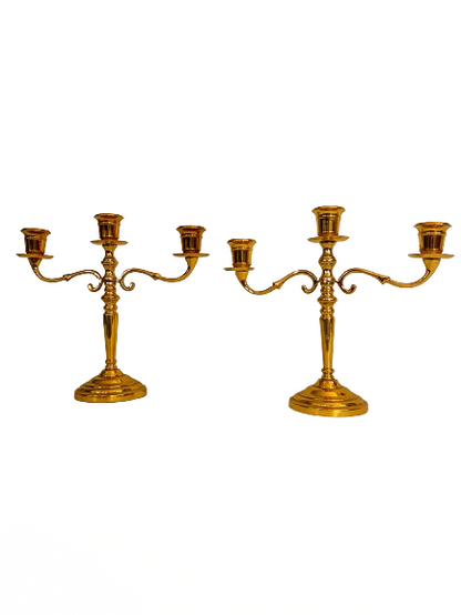 Brass Table Candelabra Pair