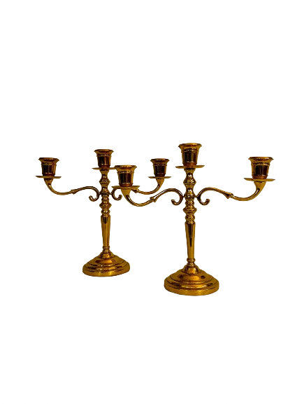 Brass Table Candelabra Pair