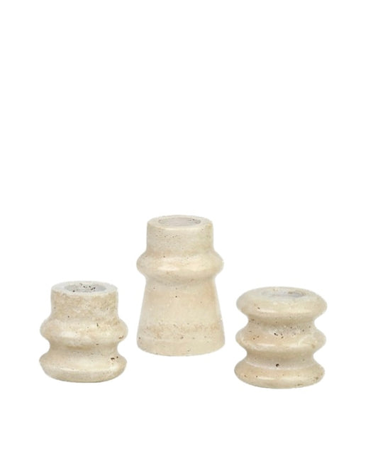 Stone Candlestick Set