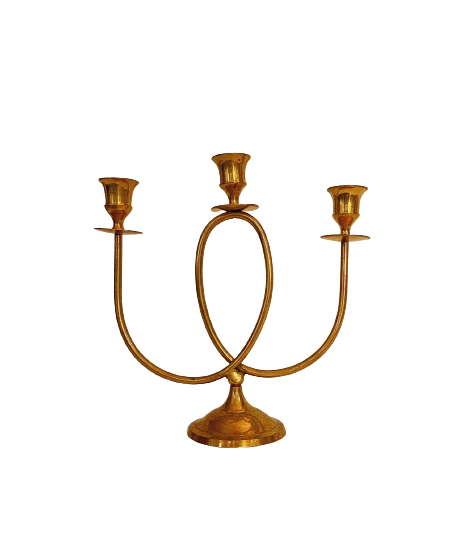 Loopy Brass Candelabra