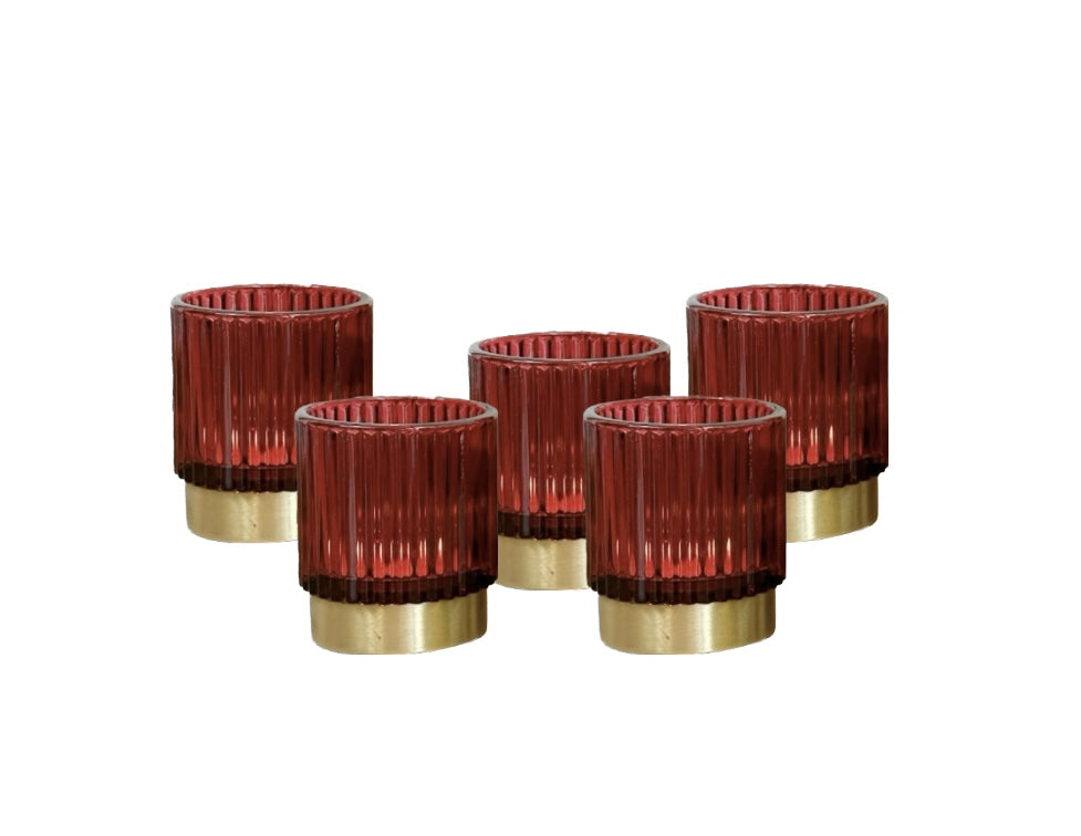 Scarlet Fluted Votive