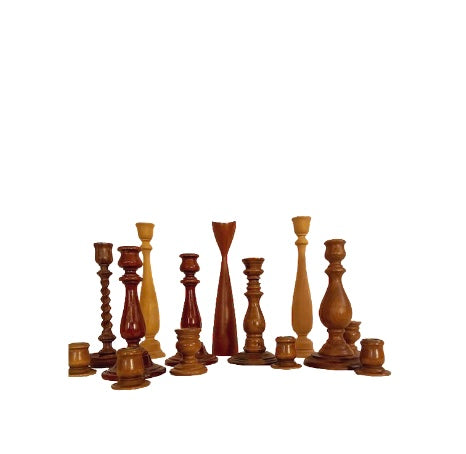 Mixed Wood Candlestick Collection